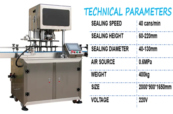 Hot Sale CE Automatic Tuna Fish Tin Can Sealing Machine Aluminum Bowl Sealer Beer Can Sealer Canning Machine