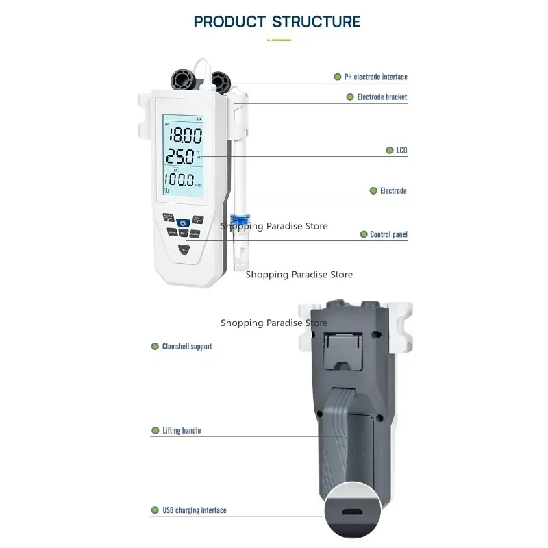 Portable Digital PH Meter 2025 Hot Sale China Automatic Multi-function Lab PH Meter for Water Air Quality Testing