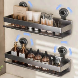 Shower Suction Cup Shelf Storage Shelf Home Organizer Shelf Holder Bathroom Organizer Suction Cup Wall Mounted Storage Rack