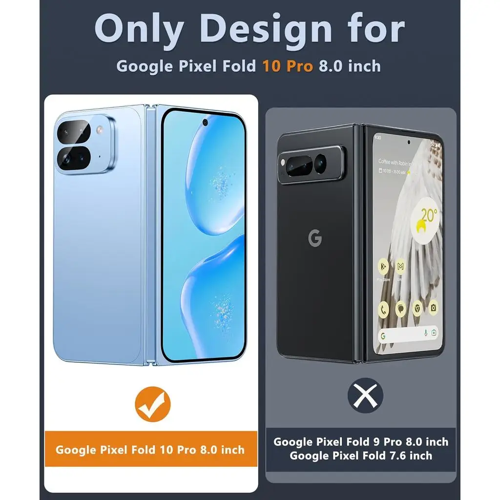 For Google Pixel 10 Pro Fold Case Magnetic Clear Military Grade Shockproof Anti Yellowing Slim Phone Cover