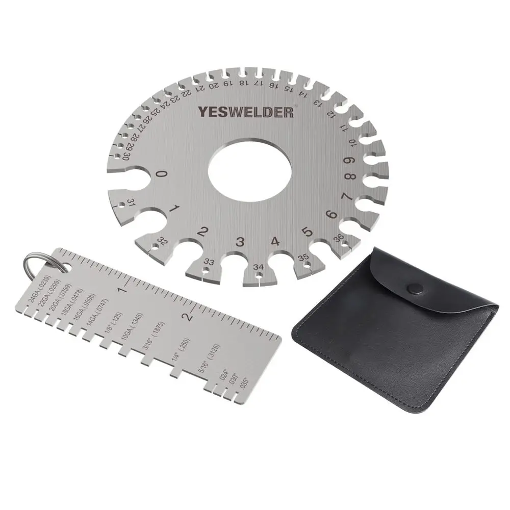 

Dual Sided Metal Sheet Gauge and Thickness Measure Set, 2pk Stainless Steel Wire for Welding