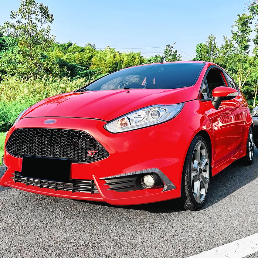 Car Front Bumper Splitter Spoiler Decorative Trims Fog Light Canard For Ford Fiesta ST MK6 2012-2017