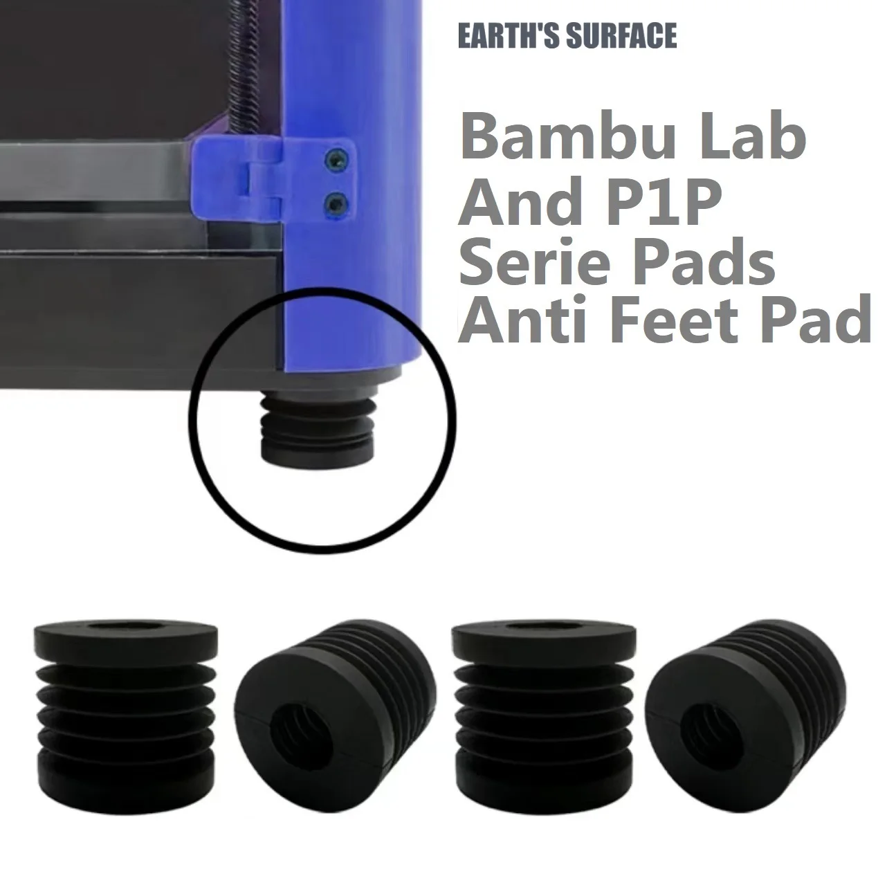 

ES-3D Printer Parts 2/4/8PCS Shock Absorbing Foot Pad Rubber Feet For Bambu Lab And P1P Serie 3D Printer Pads Anti Feet Pad