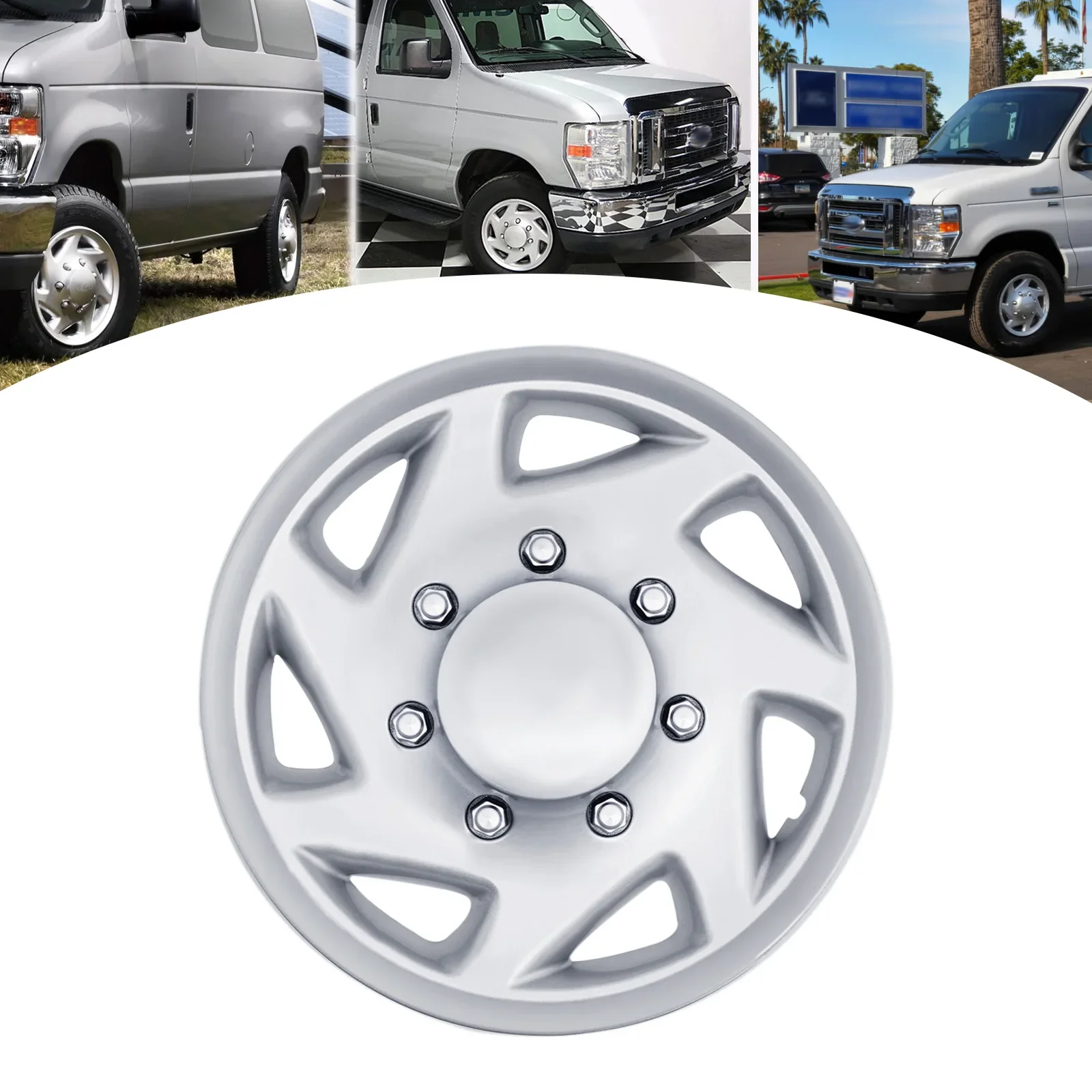 

4PCS Hub Caps Van Full Wheel Covers Fit for Ford E250 E350 E450 Econoline 1999-2018