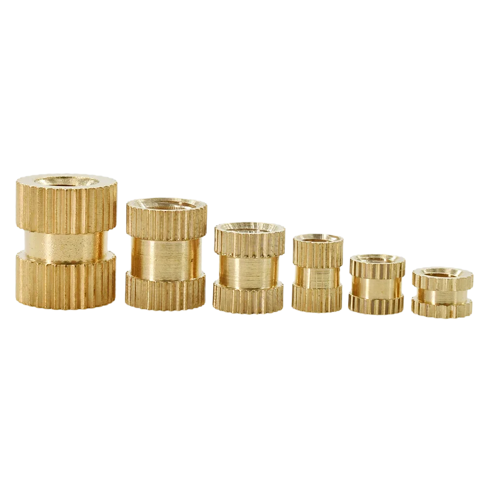 Double Knurled Heat Brass Insert Nut Hot Melt Threaded Inserts Thermal Molding Injection Embed Nuts 3d Printing M1M2M3M4M5M6