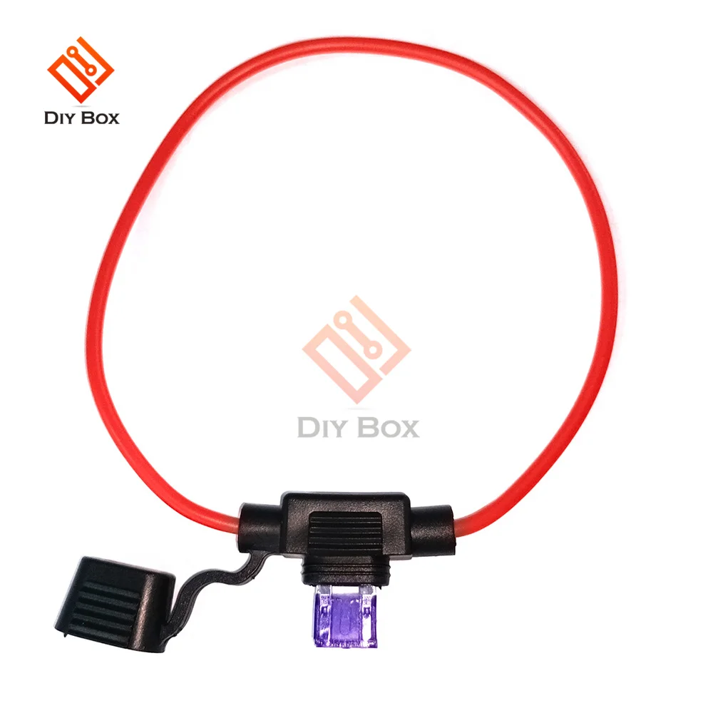 1/5/10pcs Small 16 Wire 20cm 3A Waterproof Car Insert Fuse Holder Waterproof Automatic In-Line Mini In-Line Fuse Holder Plug-in