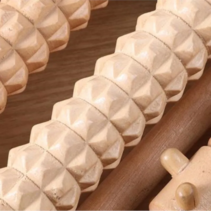 1pcs Foot Care Massage Stress Relief Relaxation Therapy Health Traditional Wooden Roller Chinese Style Massager