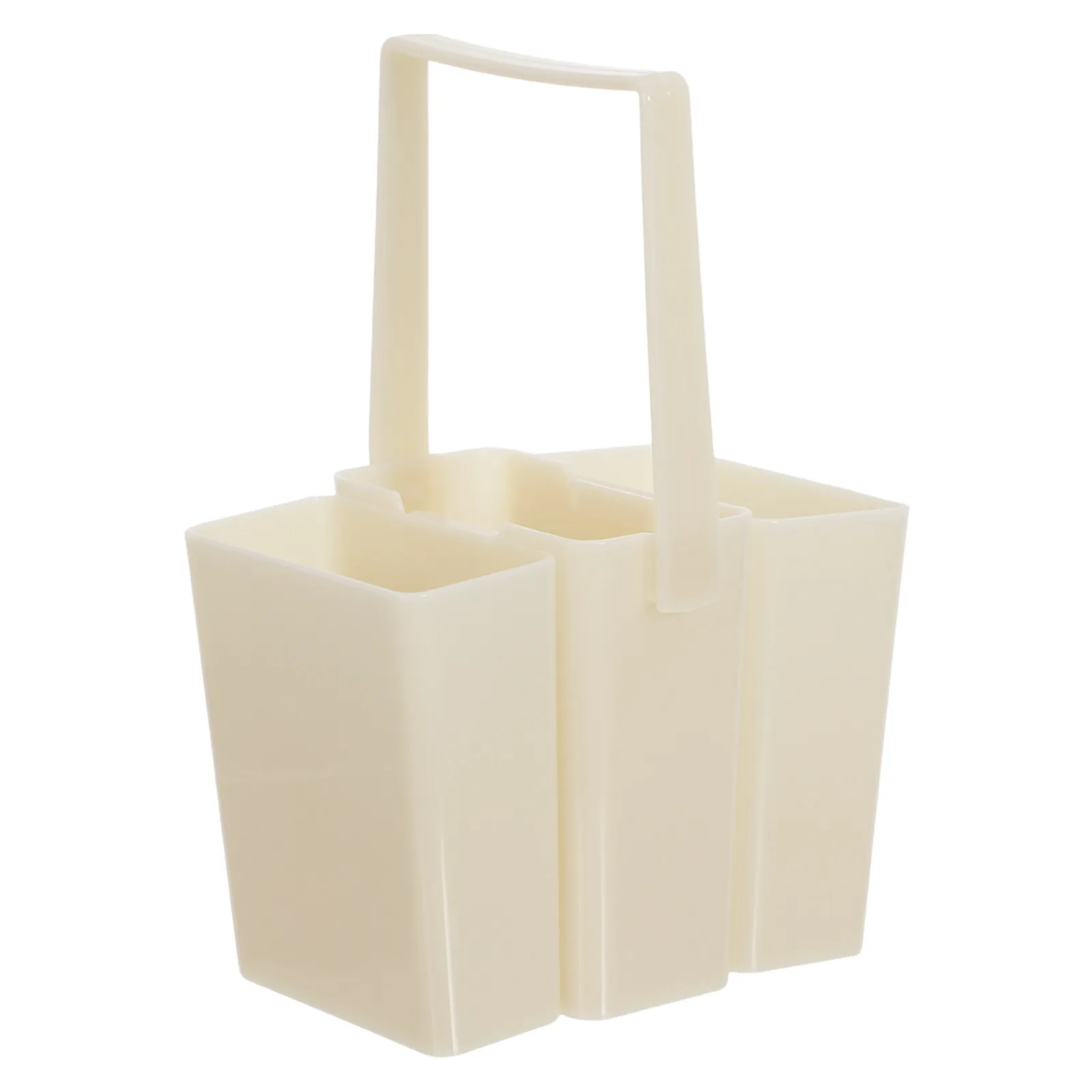 2Pcs Small Plastic Bucket for Cleaning Brushes Triple Section Design Paint Brush Holder Washer Watercolor Oil Art Pen Washing view 2
