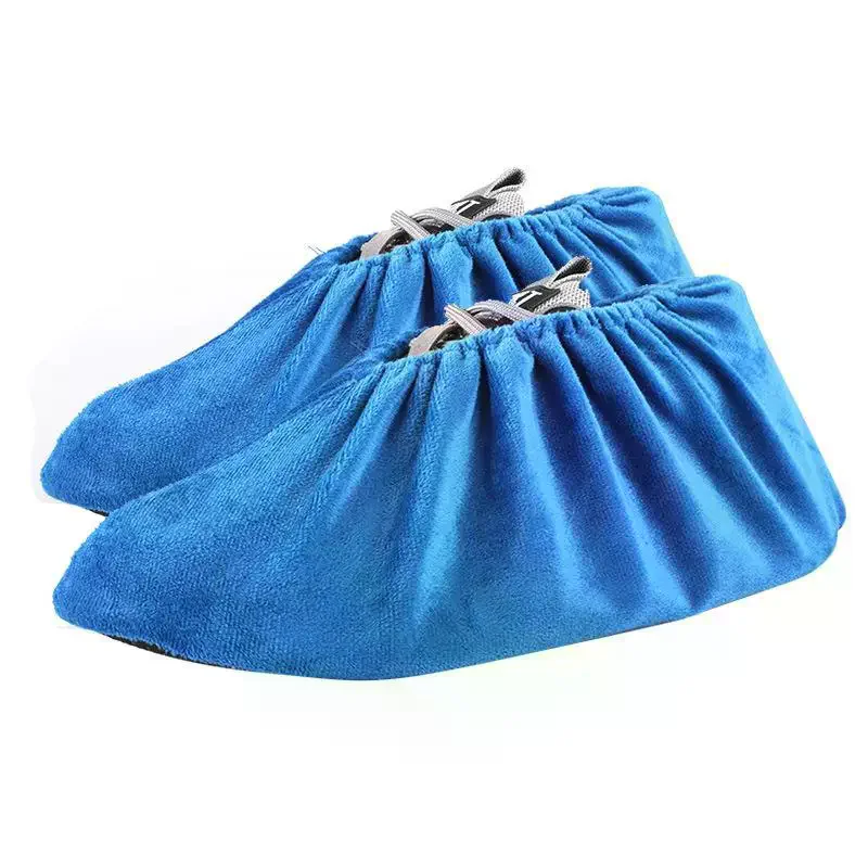 1 Pair Thicken Plush Shoe Covers Reusable Anti-slip Soles Durable Wear-resistant Foot Covers For Indoor Outdoor Shoe Covers