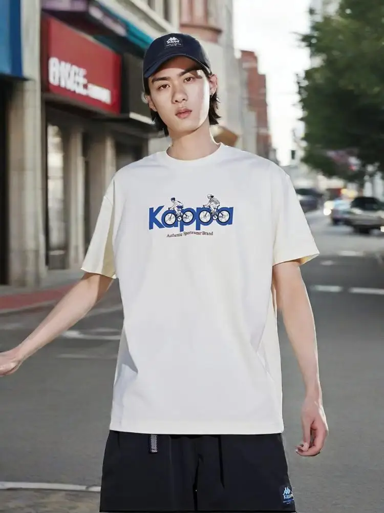 

Fashion High-end Brand New Letter Printing Ka Pure Cotton Unisex T-shirt Family Clothing High Street Trend