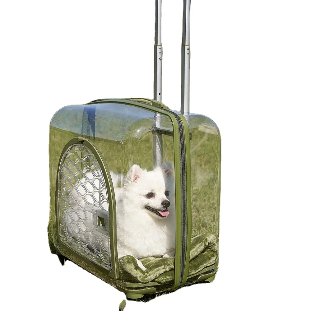 

Pet Carrier For Dog And Cat Transparent Comfortable Easy-Sliding Durable Washable Light-weight
