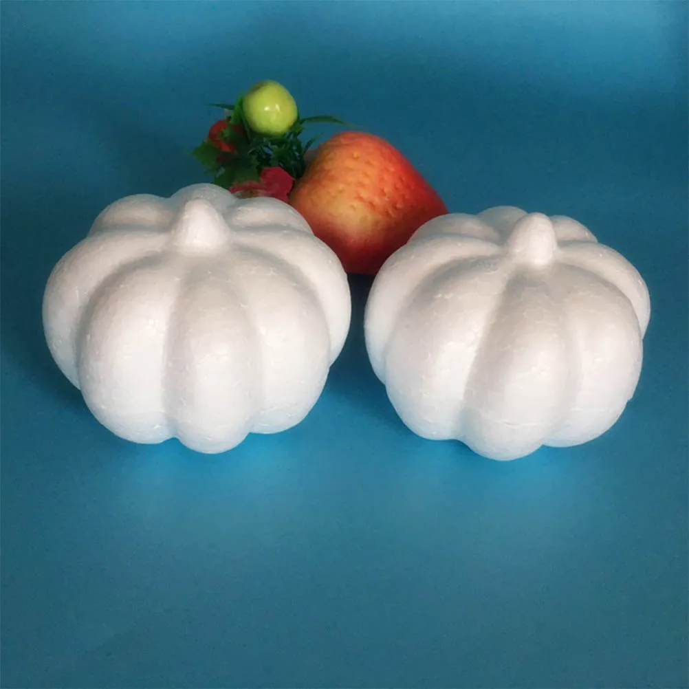 

10 Pcs Foam Pumpkin Decoration Artificial Lifelike Pumpkins White Table Props Party Supplies Halloween Kindergarten Teaching