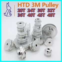 HTD 3M Pulley 20T 24T 30T 32T 36T 40T 45T 48T 3M Timing Pulley Synchronous Wheel 20Teeth 30Teeth 40Teeth Gears HTD3M Belt Pulley