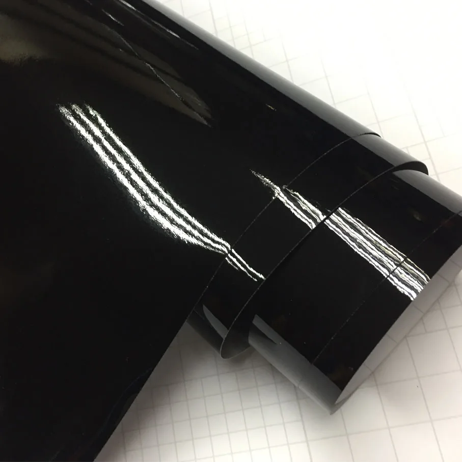 58 سنتيمتر عرض أسود لامع الفينيل فيلم لمعان سيارة التفاف احباط ملصق مع فقاعة الهواء الحرة دراجة نارية سيارة التفاف اكسسوارات السيارات #3