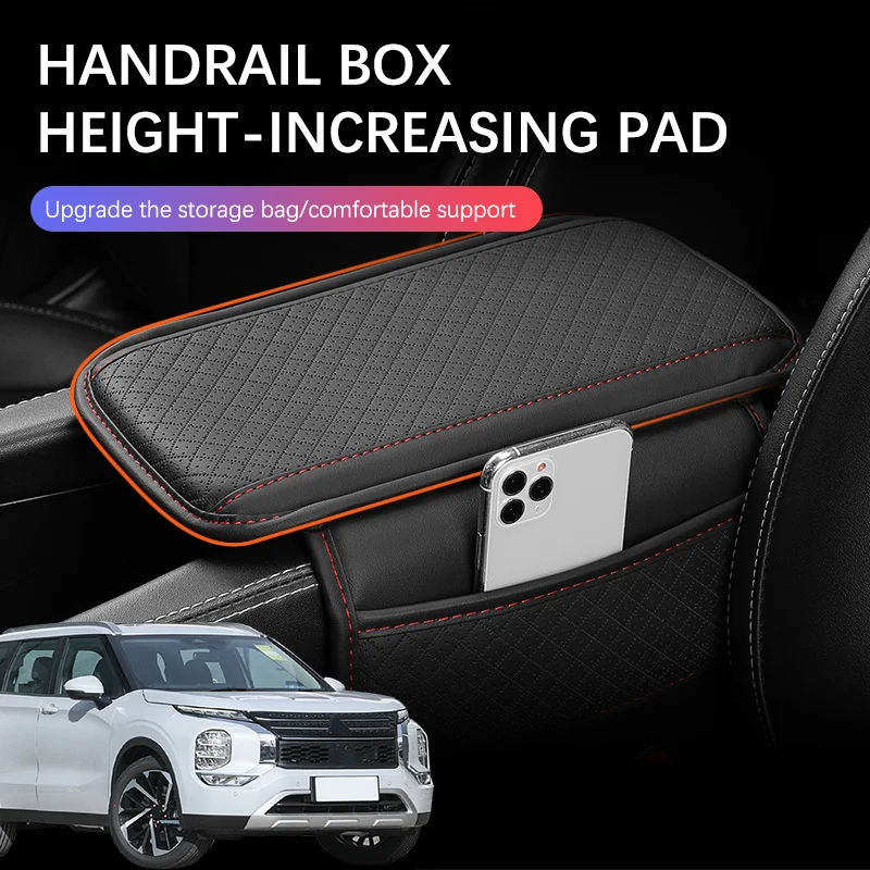 

Car Arm Rest Cushion Center Console Protection Cover Auto Armrest Box Pad Storage Pocket For Mitsubishi Outlander 3 2 EX
