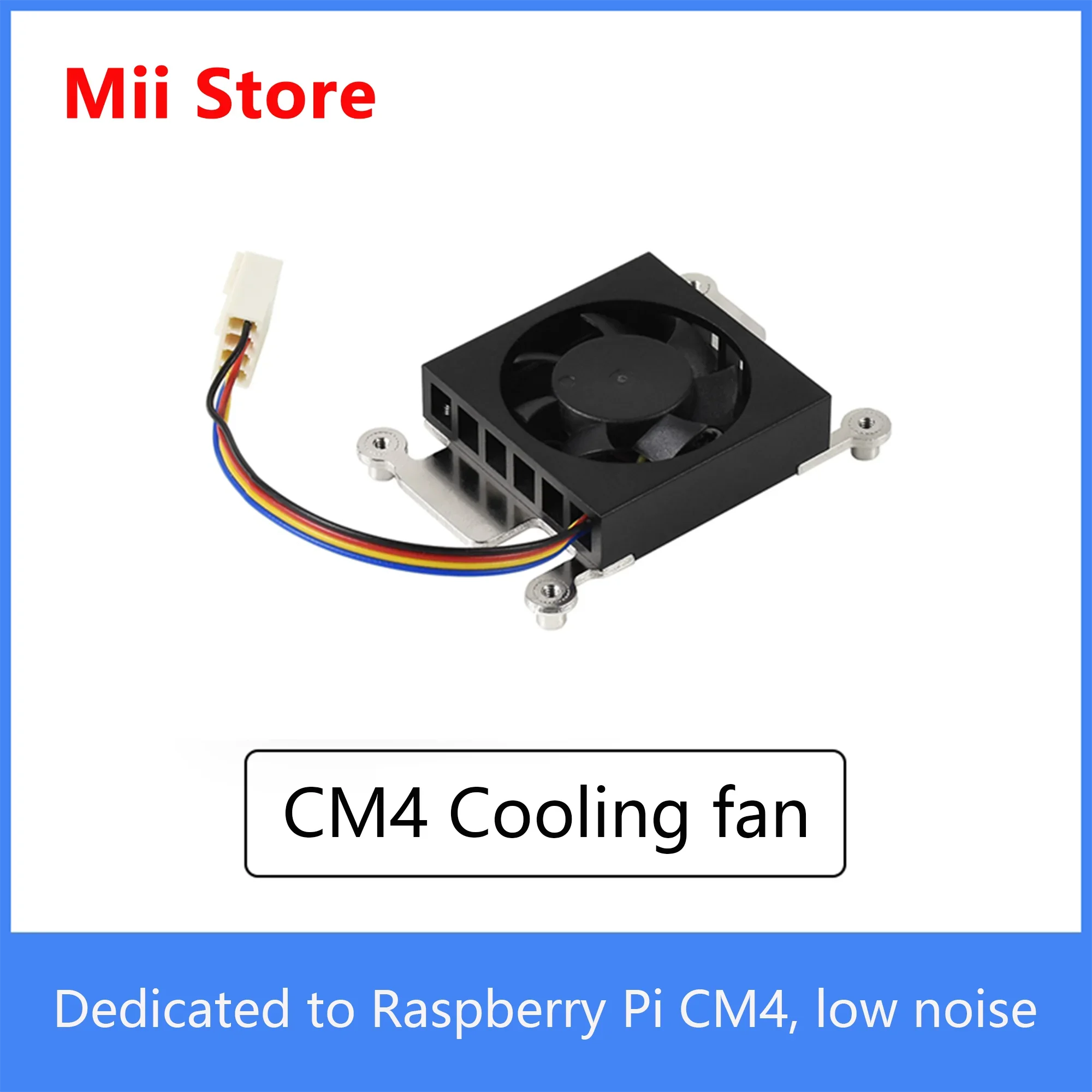 

MiiBestODRaspberry pi CM4 dedicated fan 3007 low noise cooling fan with cooling sticker with Metal Holder Thermal Pads