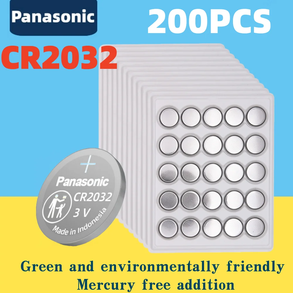 Panasonic 5-300PCS CR2032 CR 2032 3V Lithium Battery for Watch Calculator Clock Remote Control Toys Button Coins Cell image 3