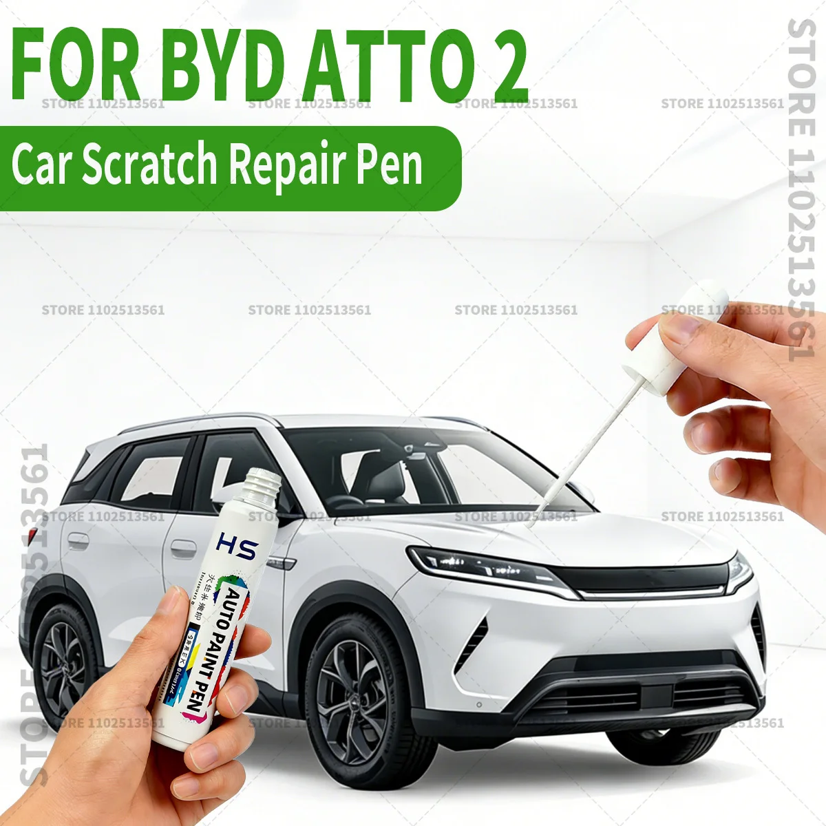 Para BYD ATTO 2 2025-2026, Lápiz de Reparación de Pintura para Coche, Eliminador de Arañazos, Accesorios DIY para Automóvil, Blanco WAC, Verde HCJ, Gris, Rosa 124