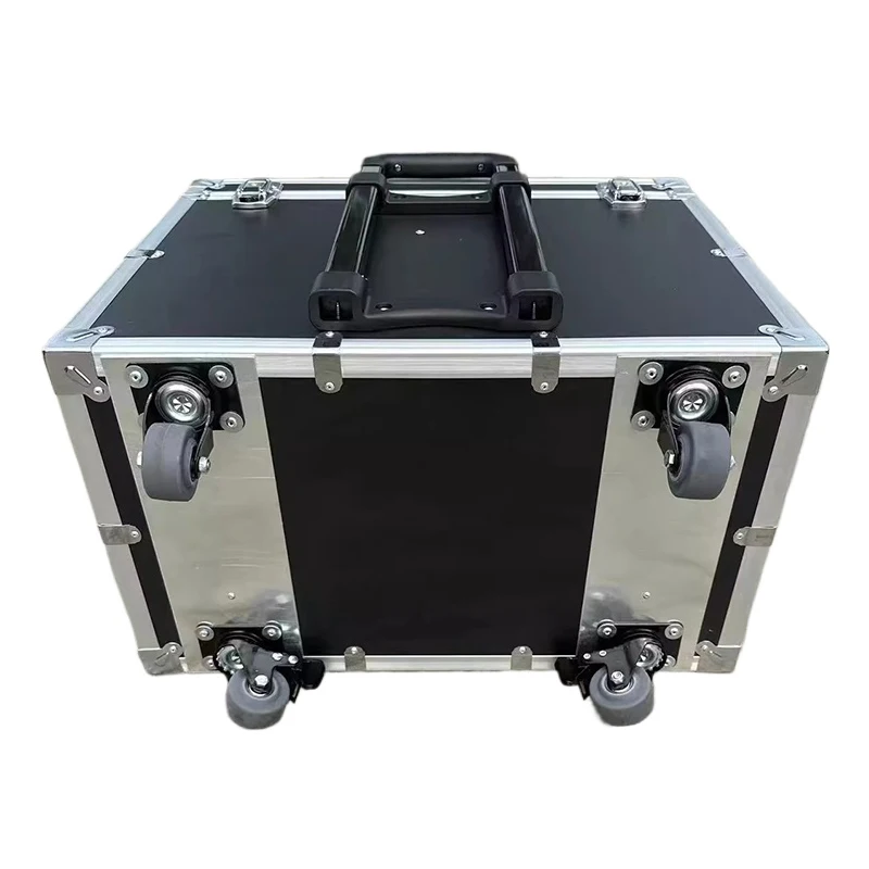 Kotak Peralatan Lipat Kotak Alat Batang Tarik Genggam dengan Roda Kotak Keras Kotak Peralatan Aloi Aluminium Kotak Peralatan Multilapis Multifungsi