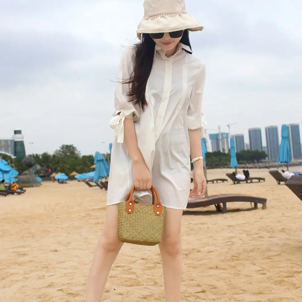 NEW Straw Woven Women Bag Summer Beach Bag New Versatile Shoulder Bag Fashion Rattan Handbag Tote Bag Large Capacity