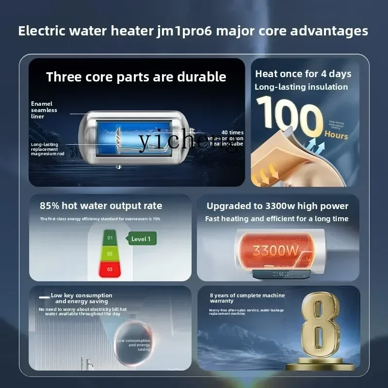 ZZ Electric Water Heater Household Bathroom Bathing First-Class Energy Efficiency
