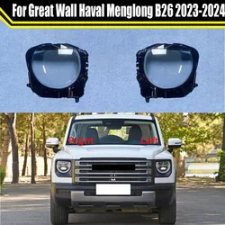 Headlamp Case Car Front Headlight Cover For Great Wall Haval Menglong B26 2023 2024 Head Light Lens Caps Lamp Lampshade Shell