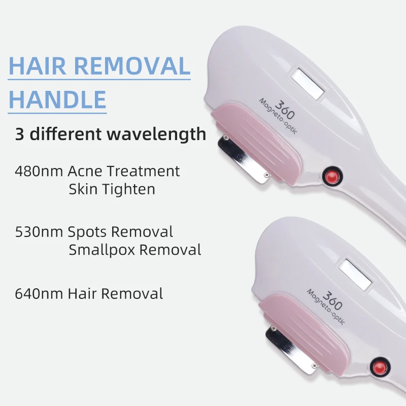 Portable IPL OPT E-light Laser Permanent Hair Removal Device Depilation 360 Magneto-optical Pulsed Light Depilator Machine