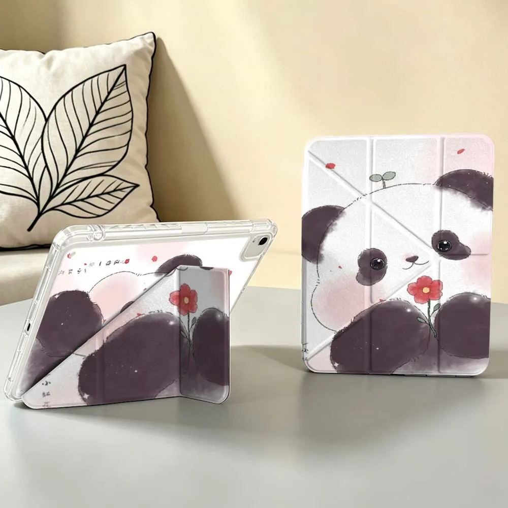 Cute Panda Cartoon For Apple iPad Air A16 4 5 11th 10th 7th 11 12.9 13 10.5 inch Gen 3Y Tablet Case Soft