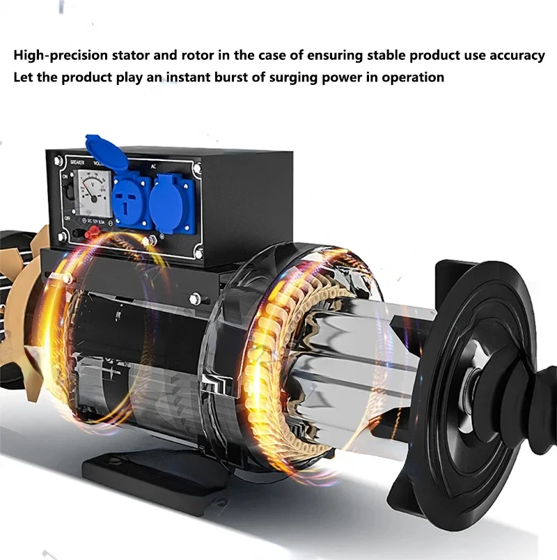 3-10kw 220V high-power small generator single-phase generator frequency 50HZ diesel generator set small gasoline 220V copper