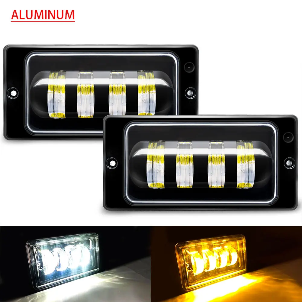 

For Lada 2110 -2117 For Kamaz For Niva Chevrolet Driving LED Fog Lights Angel Eyes DRL Anti-fog headlight