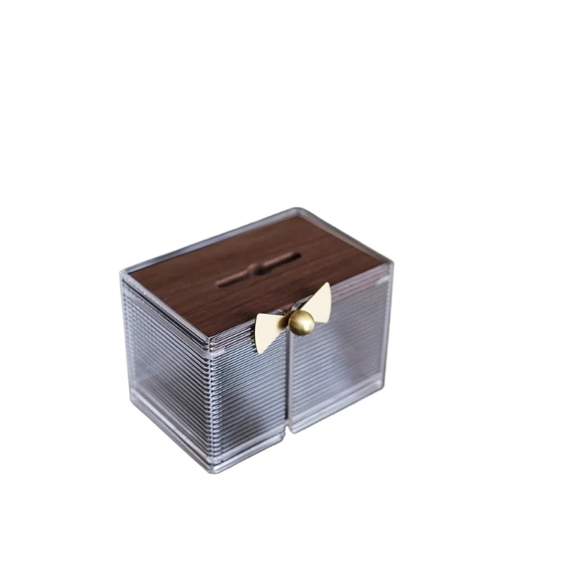 

Light luxury tissue box household living room dining table coffee table desktop high-end solid wood carton creativity