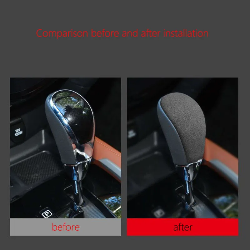 Suede Car Gear Shift Knob Cover Protector Interior Accessories Auto Trim For Nissan X-TRAIL 2014-2020 Terra 2018-2020 view 6