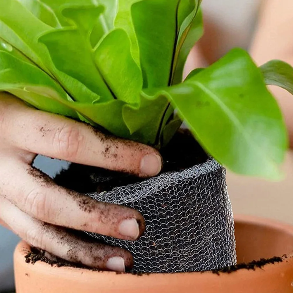 

2pcs Metal Mesh Plant Root Protector Bag Garden Bonsai Flower Root Guard Agricultural Net Bag Gardening Accessories