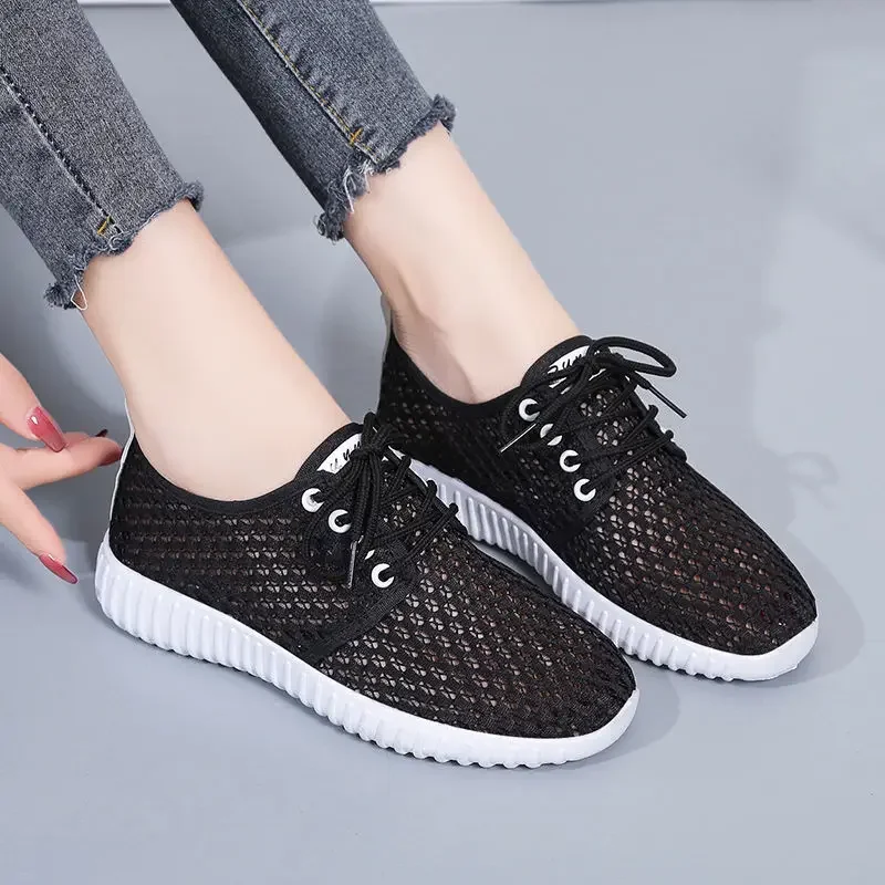 Frauen laufen Turnschuhe Damen Turnschuhe Outdoor Anti-Rutsch-Sportschuhe Soft Bottom Wanderschuhe Mesh Aushöhlung schuhe – Detail 6