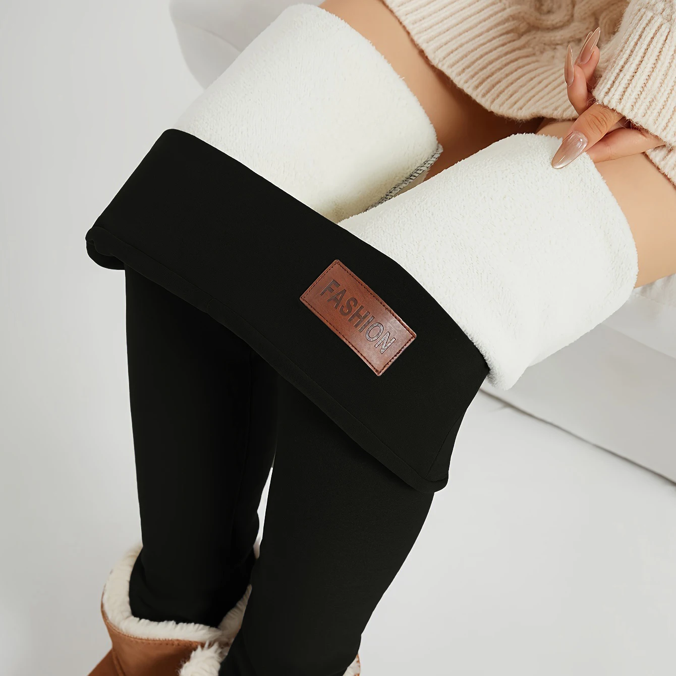 Super warme winterlegging dames skinny stretch hoge taille voorkomen koude fluwelen legging mooie buiten casual warme broek