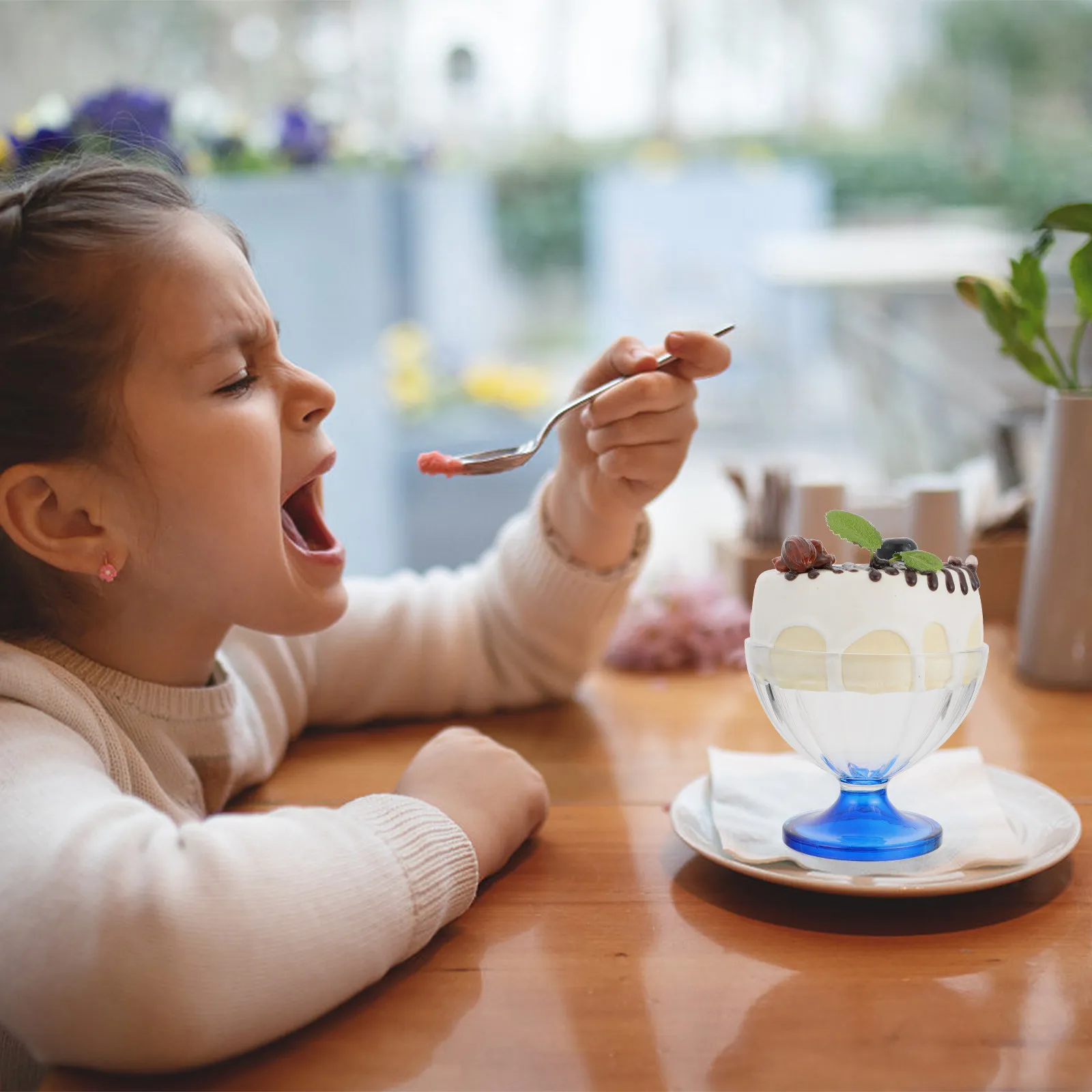 

Набор из 3-х премиальных пластиковых стаканов для мороженого, десертов, смузи, коктейлей, для вечеринок и фестивалей, одноразовые бокалы для напитков