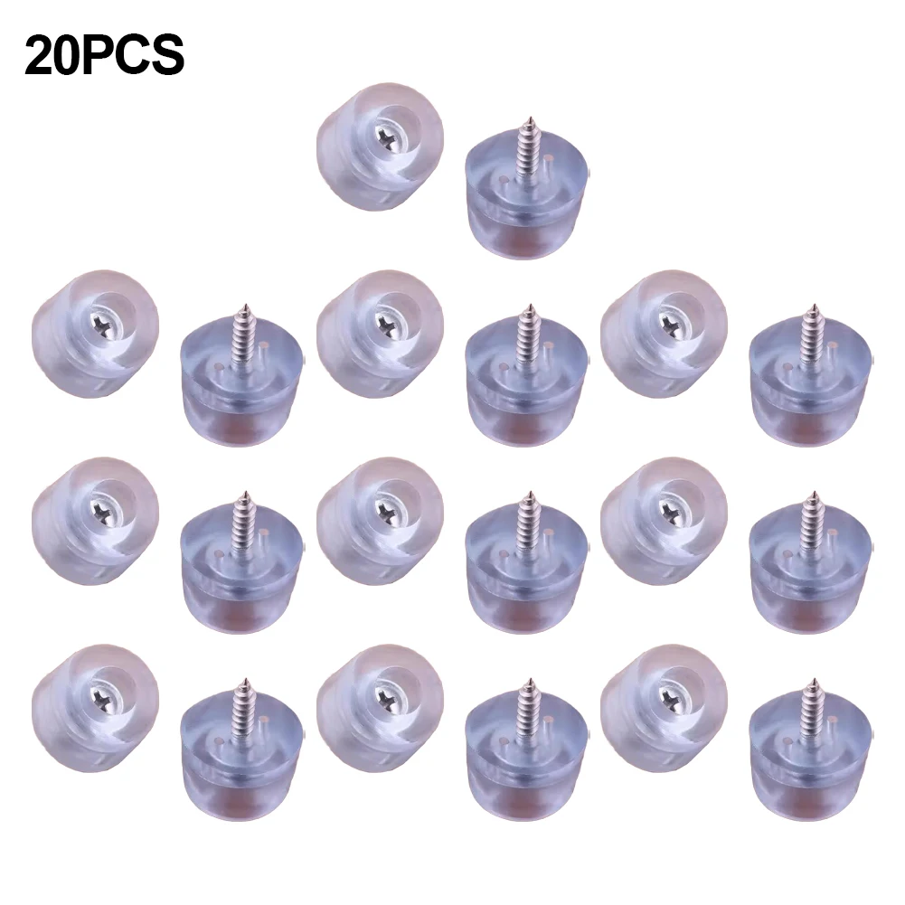 20pcs Silicone Chair Leg Covers Transparent Furniture Leg Pads Anti-Slip Foot Mat For Hardwood Sofa Table Floor Protector Tool