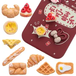 Mini Bread Dollhouse Miniature Breakfast Food Play Simulation Food Miniature Model Decoration Jewelry Making DIY Doll Accessory