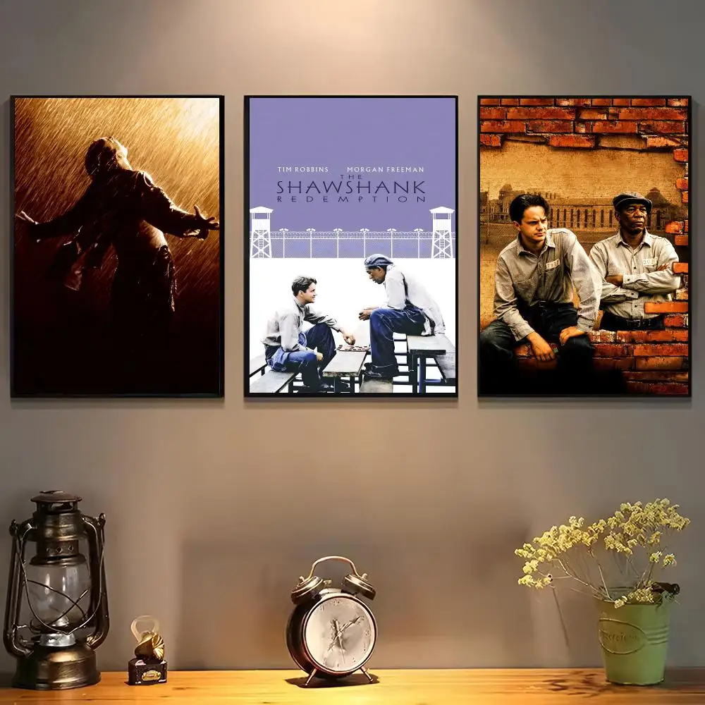 Affiche de la comédie Shawshank Redemption, autocollante, en papier imperméable, décoration murale pour café, Bar, salle