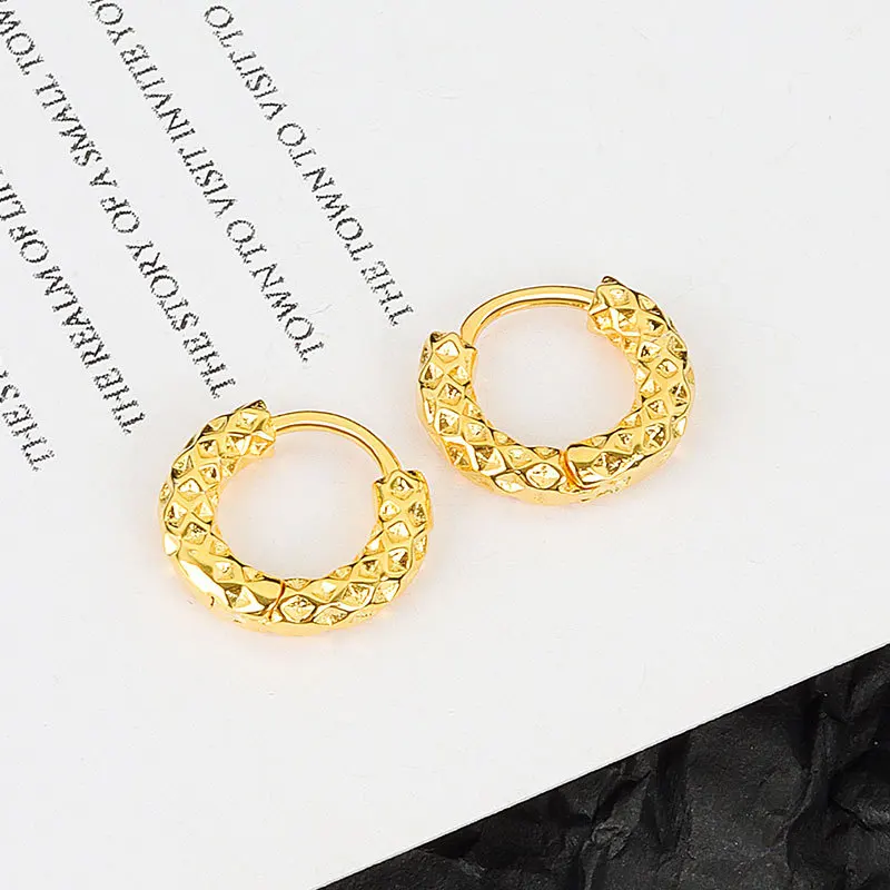 QMCOCO Silver Color Vintage Irregular Concave-Convex Surface Geometry Earrings Women Trendy Jewelry Party Accessories Gifts