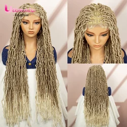 Red Box Braided Wigs Full Lace Braiding Wig Crochet Braids Wig for Women 36 Inches Lace Wig Knotless Twisted Braided Wig