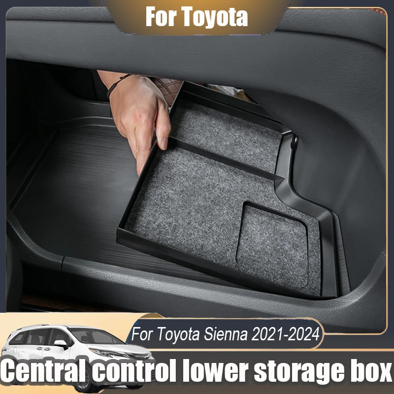 For Toyota Sienna 2021 2022 2023 2024 Storage box on the lower level of the center console Interior modification Left hand drive