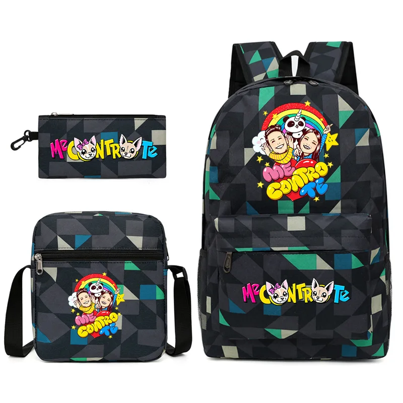 Popular Novelty Cool Me contro Te Print 3pcs/Set pupil School Bags Laptop Daypack Backpack Inclined shoulder bag Pencil Case