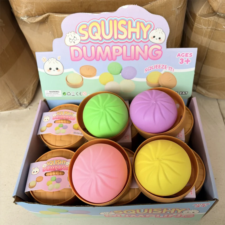 Simulated Dumpling 5.5cm Squishy Relaxing Relieve Anxiety Antistress Enhance Happiness Reusable Rebound Squeeze Reliever Toy