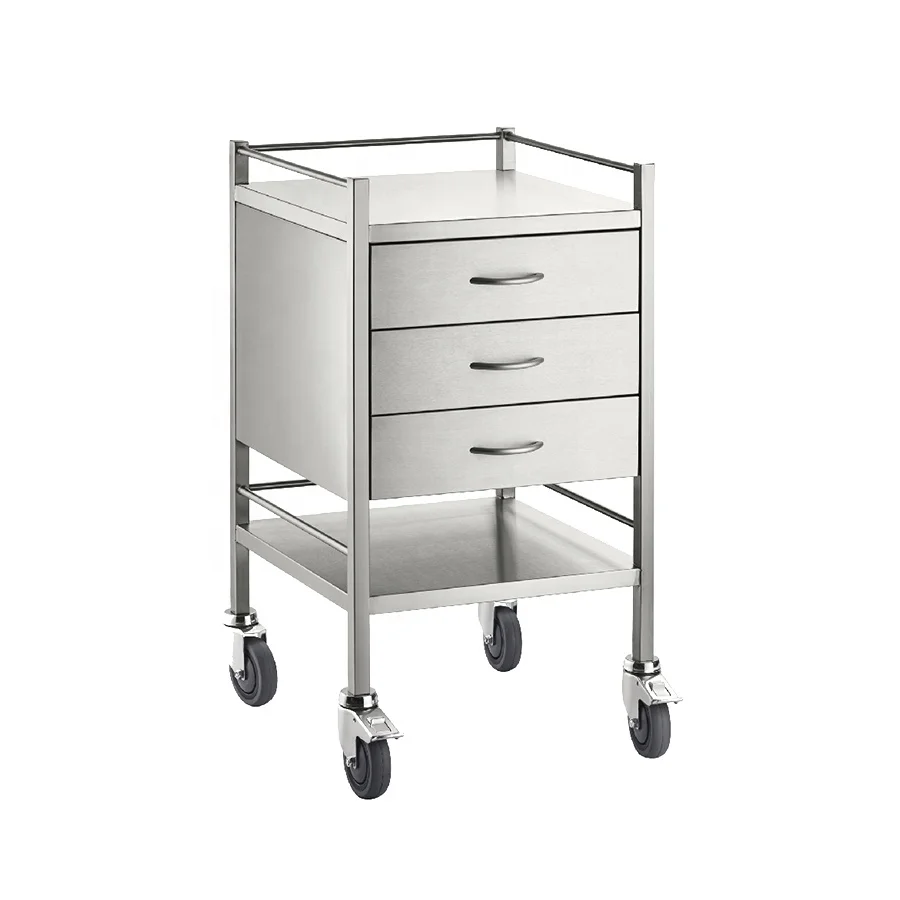 Meditroll MT03 New Design Multifunctional Stainless Steel Tray Rack Trolley