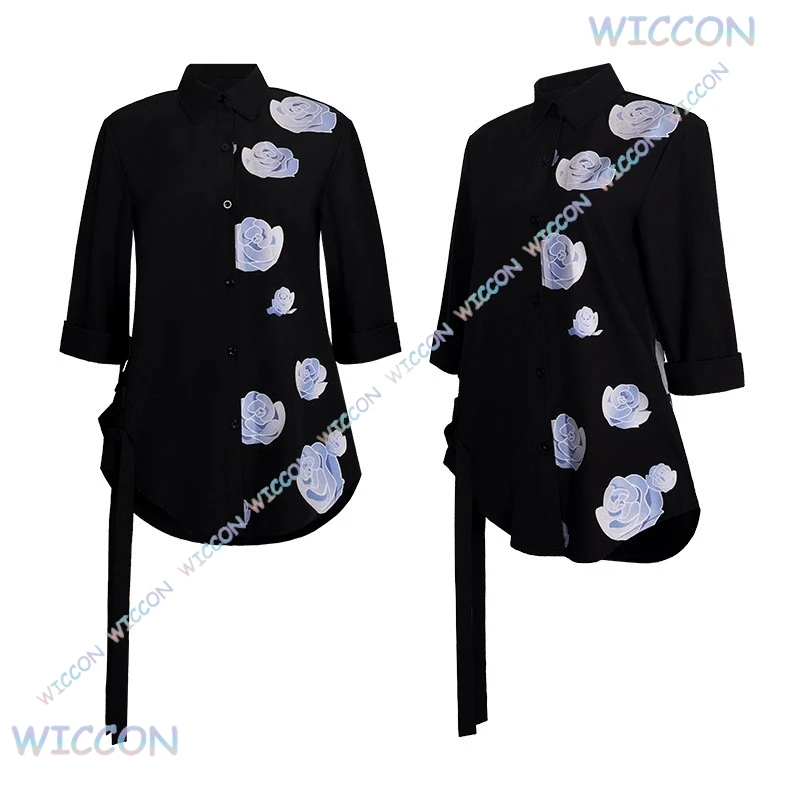 cosc-anime-vtuber-kanae-cosplay-costume-vtuber-nijisanji-kanae-cosplay-black-daily-long-shirt-wig-role-playing-men-halloween