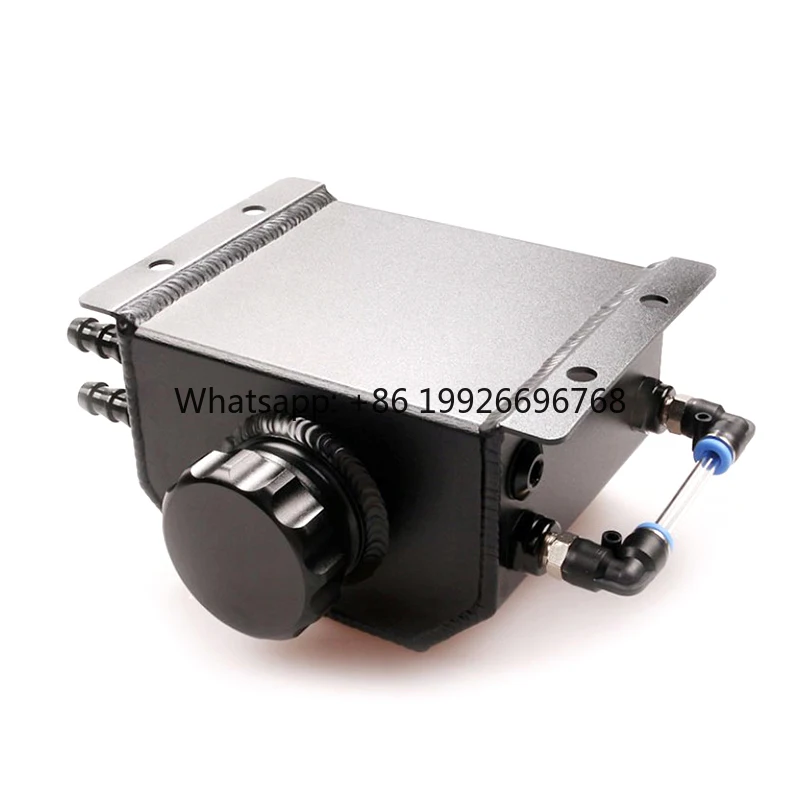 

New 2L Square Aluminum Engine Oil Tank with Carbon Removal Sludge Container Exhaust Pipe Modification Breathable Pot-Auto Parts