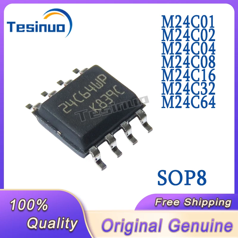 10/PCS New Original M24C32-WMN6TP 24C32WP M24C01 M24C02 M24C04 M24C08 M24C16 M24C32 M24C64 SOP8 memory chip In Stock