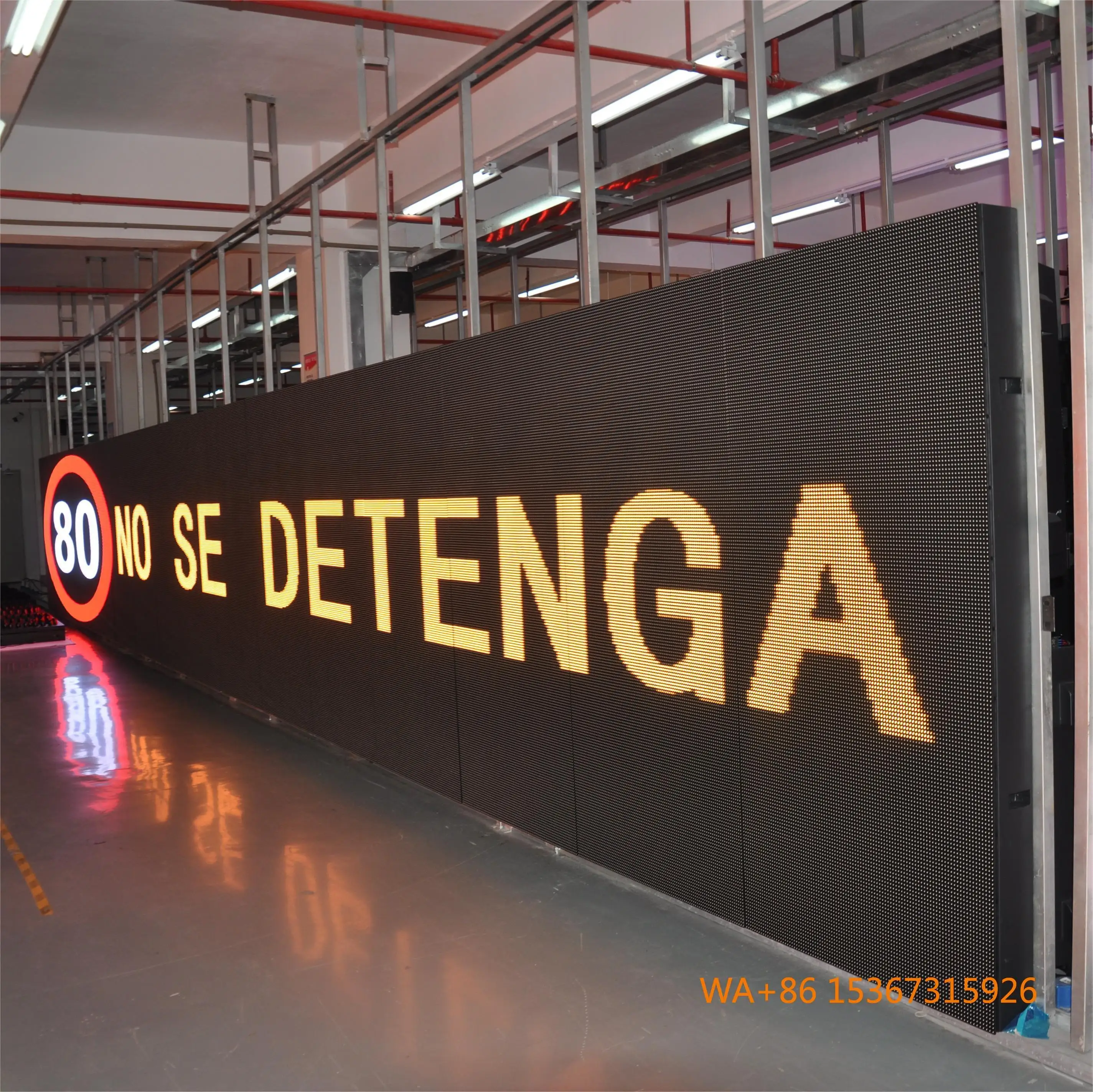 Señal de Tráfico LED Ámbar, Panel VMS Digital, Mensaje Variable, Límite de Velocidad, Control de Carriles