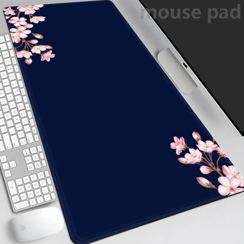 

Японский коврик для мыши с аниме-дизайном и пейзажем сакуры, розовый, для геймеров, с HD-печатью, с изображением цветущей вишни, большой коврик для ноутбука, настольный коврик для клавиатуры, офисный коврик для стола